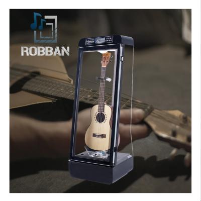 China Acrylic Passion Lockable Glass Wall Mounting Passion All Used Showcase Ukulele Wall Hanger Display Ukulele Cabinet Case for sale