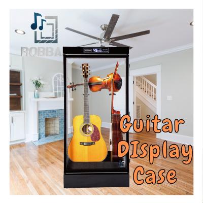 China Alloy Lockable Dry Cabinet Clear Book Display With Dock Light Circulator Light Circulator Wall Mounted LED Guitar Case for sale