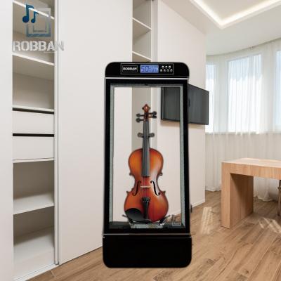 China Alloy Violin Display Cabinet Acoustic Guitar Showcase Humidity Control Package for sale