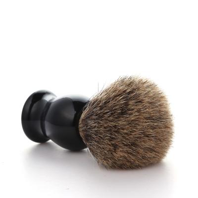 China Shaving Brush Black Resin Hair Badger Hair Super Quality Men Facial Grooming Shaving Brush For Barber Shop for sale