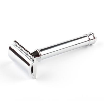 China Single Blade 2 Piece Razor Head Short Handle Brass Razors One Blade Hand Made Safety Razor for sale