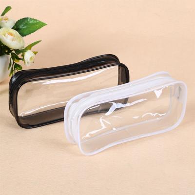 China Schools & Offices Clear PVC Transparent Waterproof Plastic Pencil Pouch Bag for sale