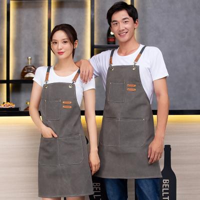 China Factory Whole Sales Eco-friendly Custom Design Cotton Cooking Barbecue Waterproof Chefs Kitchen Apron for sale