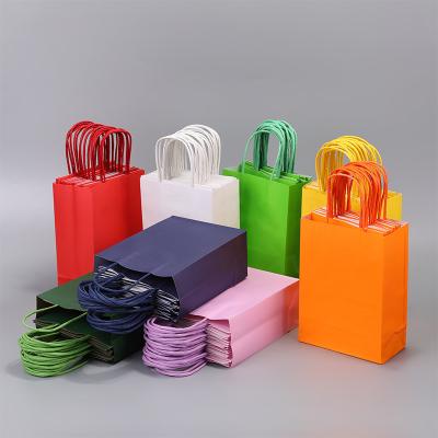 China Single color paper bag quality paper bag factory wholesale disposable kraft paper bag with custom printing for sale