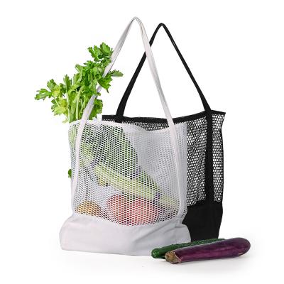 China Eco-Friendly Cotton Mesh Beach Bags, Grocery Product Tote Bag with Pockets for the Gym, Picnic, Shopping or Travel for sale