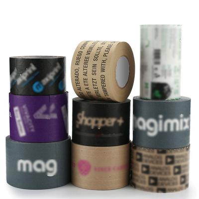 China ANTISTATIC Custom Printed Water Activated Bonded Reinforced Self Adhesive Fragile Packaging Paper Tape Kraft Paper for sale