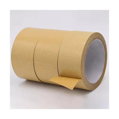 China Hot Sale Custom Printed Various Size Brown Gummed Logo Waterproof Paper Tape Kraft Paper for sale