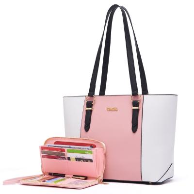 China RFID Wholesale Custom 2024 GuangZhou Manufacturer Women's Shoulder Bags Purses Fashion Bags Waterproof PU Leather Handbag Wallet Tote for sale