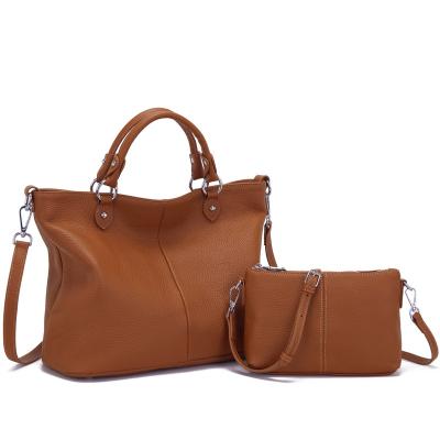 China Portable 2024 Crossbody Purses Set Shoulder Tote Handbags For Women Luxury Designer Bags Purses Hand Bags Genuine Leather Handbags Brown for sale