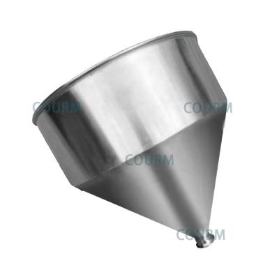 China Thick 304 Food Grade Stainless Steel Large Diameter Funnel Paste Liquid Filling Machine Food Machinery Hopper Customization for sale