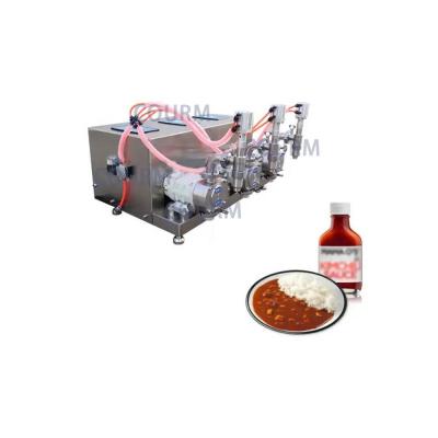 China Semi automatic 3 Filling head high viscosity edible oil, milk, juice, paste bottle plastic ampoule nail polish filling machine for sale