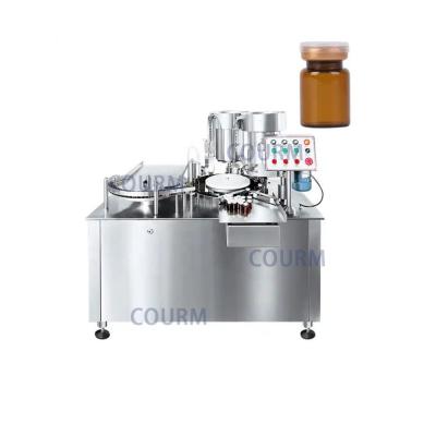 China COURM Automatic 2-50g powder spiral plastic glass round bottle essential oil small bottle liquid filling capping machine for sale