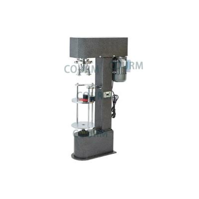 China COURM Semi automatic red wine juice yellow peach canned olive oil beer glass essential oil Metal aluminum cap capping machine for sale