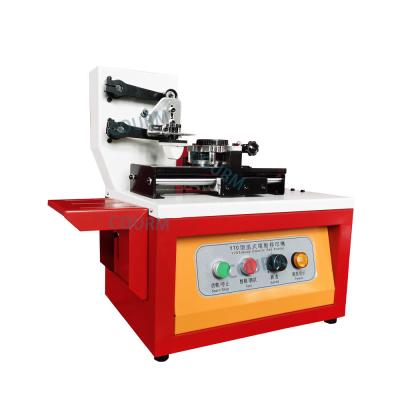 China Hot mini portable tampon soft rubber head plastic cup glasses helmet electric inkjet pad printing machine for sale