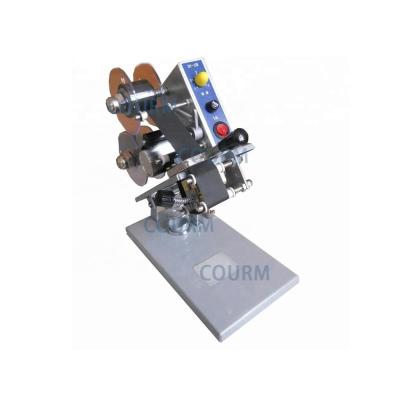 China COURM Hot Sale High Quality Flat Manual Embossing Seal Batch Expiry Date Ribbon Coding Printing Machine for sale