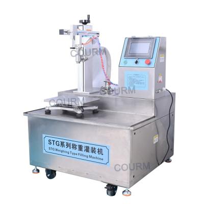 China Pneumatic 1L Lipstick Cosmetic Lotion Honey sanitizer disinfector Rotor Pump Semi Automatic Filling Machine for hot sale for sale