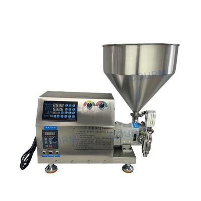 China Semi automatic rotor pump high viscosity liquid soy sauce vinegar milk red oil brown sugar water liquor ice bag filling machine for sale