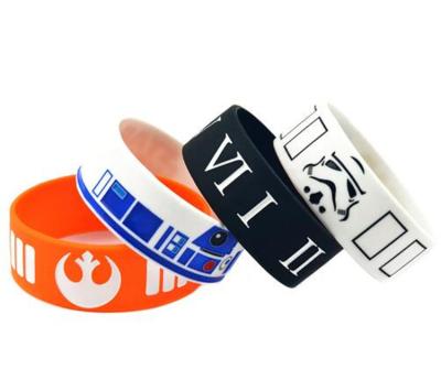 China High quality silicone bracelet with logo, charm silicone wristband with stitching color, silicone band for sale for sale