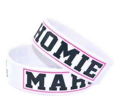 China Promotional custom rubber silicone band,silicone bracelet,silicone wristband for sale