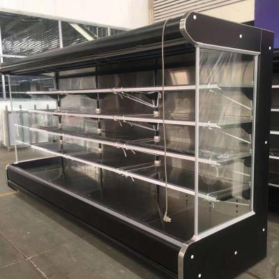 China Single-Temperature Supermarket Vegetable Fridge Air Curtain Refrigerator Double Open Showcases / Multidecks Display for sale