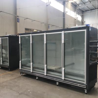 China Single-temperature Supermarket Multidecks Glass Door Fridge Display Showcase for sale