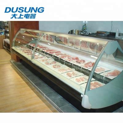 China Double-temperature safety and countertop deli meat sanitary refrigerated display case for sale