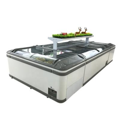 China New Style Single-temperature Glass Door Island Freezer Display Fridge for sale