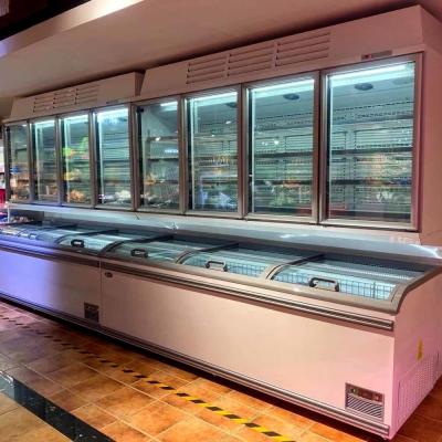 China Single-temperature Dusung Supermarket Glass Door Freezer For Ice Cream for sale