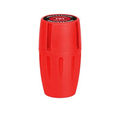 China Grinding Tobacco 2 in 1 Acrylic Spice Storage Plastic Bottles Weed Grinder JarStash Jars Container Grinder Smoking for sale