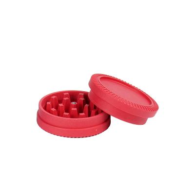 China 2 Layer Biodegradable Plastic 63mm Weed Smoking Herb Grinder Horns Hot Selling Factory Wholesale Fiber Grinder 63mm-2 for sale