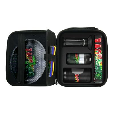 China Metal/Glass/Plastic/ABS Rolling Trays 2021 New Set Joint Grinder And Rolling Tray Smoking Stash Box Gift Metal Kit for sale