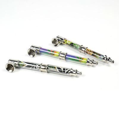 China CLASSIC Metal Long Stem Zinc Alloy Smoking Pipe Small Easy To Assemble Pipes With Screen Filter 5pcs for sale