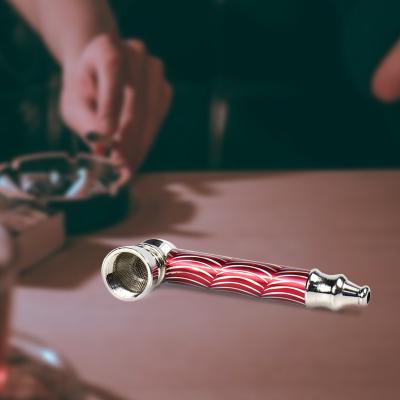 China CLASSIC wholesale metal zinc alloy colorful smoking pipe with silver screen for sale