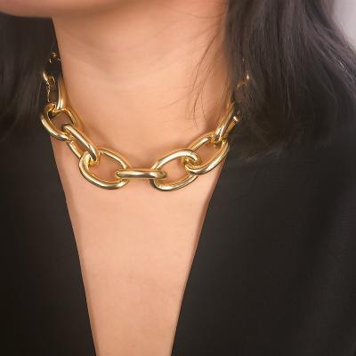 China Trendy Hot Thick Chain Fashion Gold Hip Hop Choker Necklace Big Chunky Jewelry for Men Women for sale