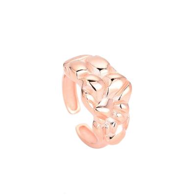 China 2022 New Arrivals FASHIONABLE 925 Sterling Silver Ring Irregular Ring Fashion Design Women and Men's Three-Dimensional Geometric Jewelry for sale