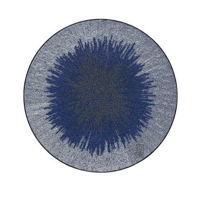 China New Classical/Postmodern Blue Round 3D Texture Art Prints for Interior Decoration Living Room Wall Home Decor for sale