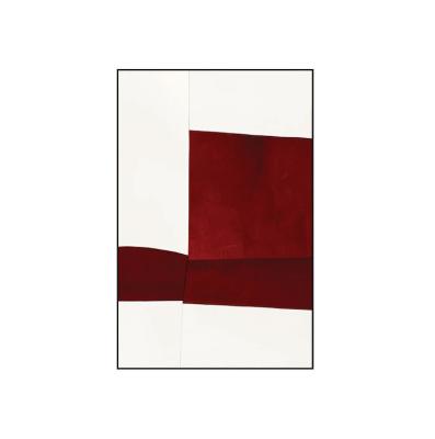 China CLASSIC red and white abstract oil hand painting interior wall decor decoration for home decor wall art for sale