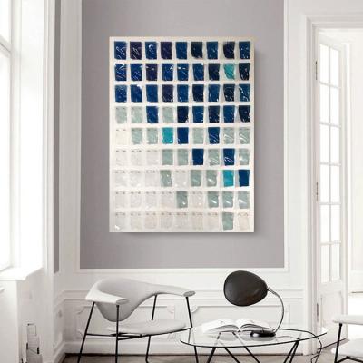 China Modern Decorative Home Decor Acrylic Plexiglass Gradient Wall Art Display Home Lobby Blue And White Bedroom And Living Room for sale