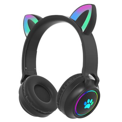 China 2021 New Arrivals Earphone Suppor Headphones Wireless Cat Ear Style With Natural Sound Earphone for sale