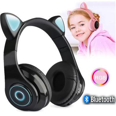 China 2021 Earphones With Led Light , Cute Sound Amazon Hit Cat Ear High Fidelity Headphones for sale