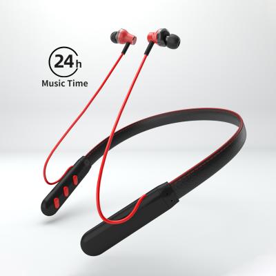 China Long Playtime 24H Noise Canceling Wireless Earbuds 24 Hour Neckband Band Headset Sport Earphone for sale