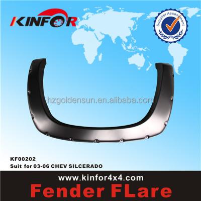 China High Quality Pocket-Riveted Style ABS Fender Flares For Silverado Fender Flare Model 2006 for sale