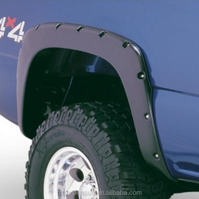 China 99-02 Chevy Silverado Pocket-Riveted Style Black Plastic Fender Flares 4pcs Set for sale