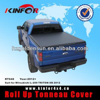 China No Tools Required - Patented Quick Clamp System Soft Vinyl Roll Up Tonneau Cover For Mitsubishi L-200 TRITON XB 2012 for sale