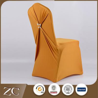 China Spandex chair back fly double with buterfly banquet polyester buckle factory direct China factory cheap universal chair covers for sale