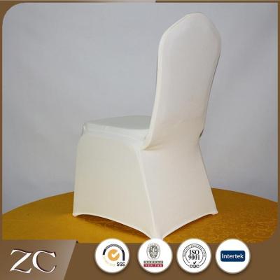 China Factory Wholesale Cheap Chair Covers Spendex Tight Three Dimensional Ivory Lycra Wedding Chair Covers for sale