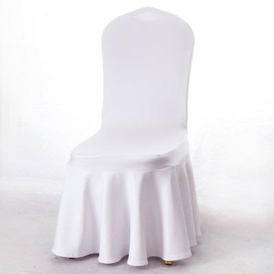 China Spandex Skirt Bifenbi Design China Party 300GSM Thick Spandex The Latest Ruffled Wedding Chair Cover for sale