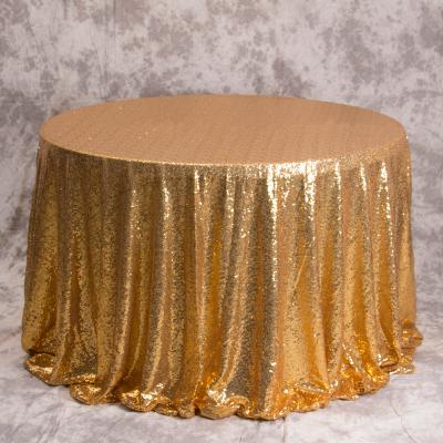 China Oilproof Hot Sale Fancy Sequin Round Tablecloth Colorful for sale