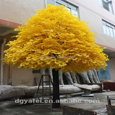 China Garden Hot Sale Artificial Ginkgo Trees Large Yellow Indoor Fake Ginkgo Trees Artificial Trees for sale