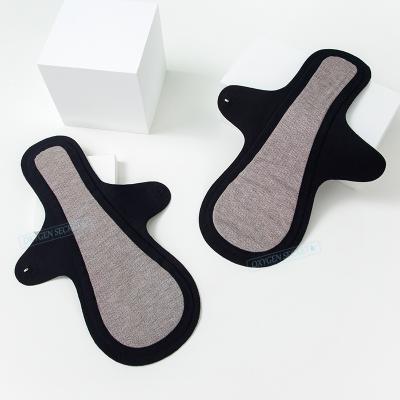 China Charcoal Breathable Sanitary Cloth Bamboo Waterproof Washable Towel Reusable Menstrual Pads for sale